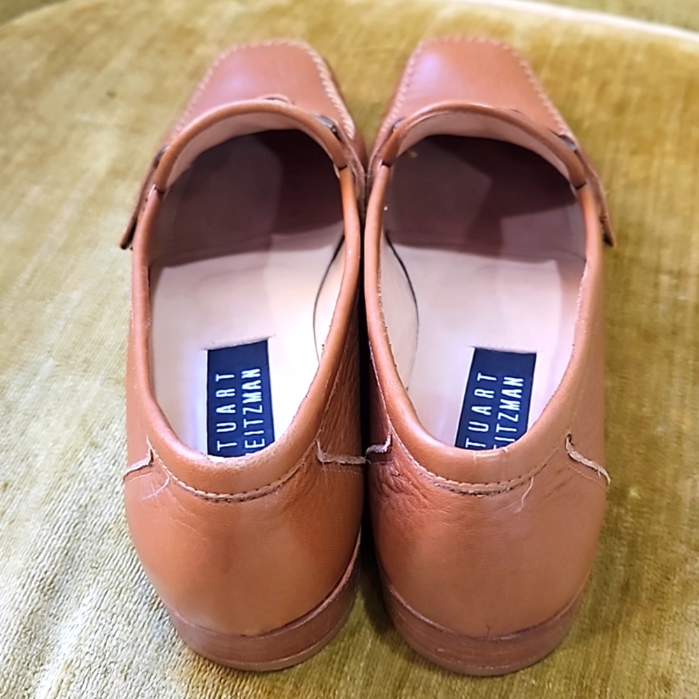 Stuart Weitzman Tan Brown Loafers 7AA - Picture 5 of 7